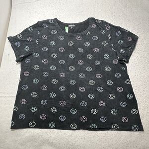 Attitude Not Include Women's Plus Size 3X Black Smiley Face Graphic T-Shirt